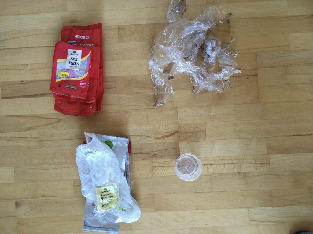 Wiederverwendete Einweg-Verpackungen